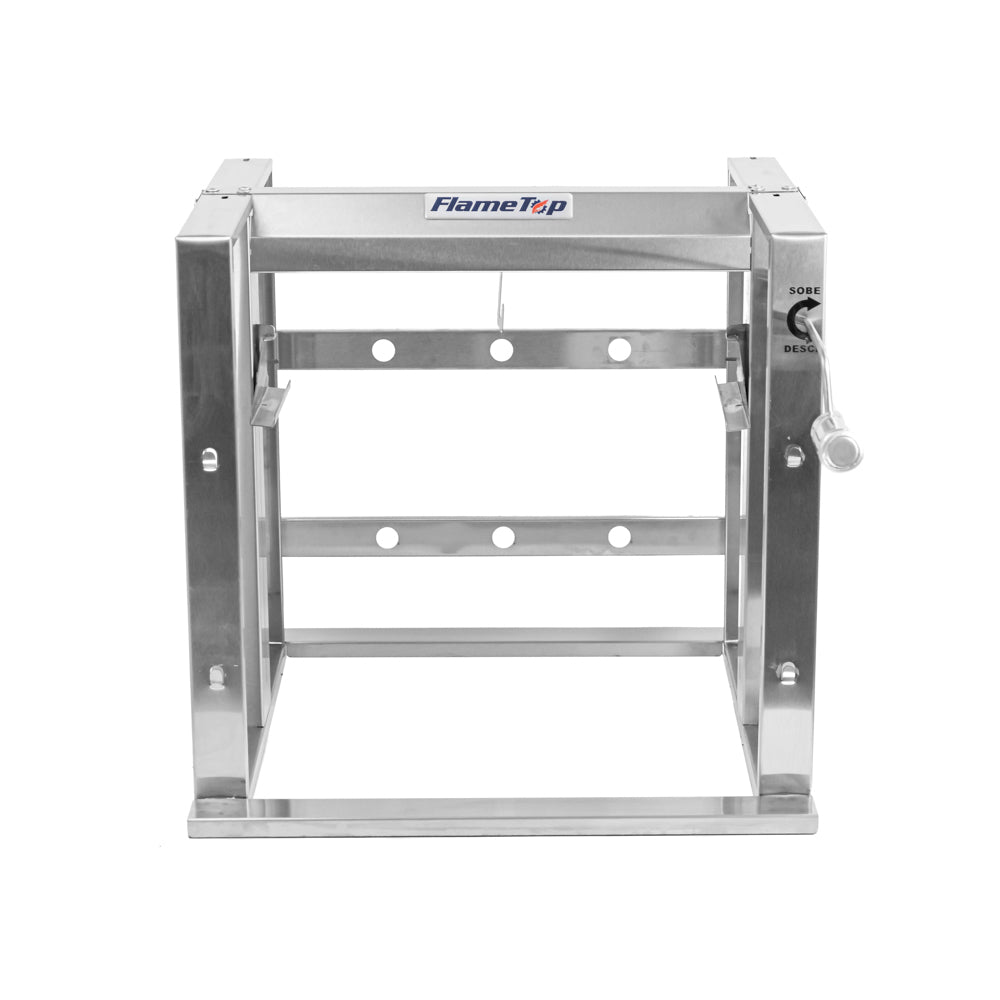 Churrasqueira Grill Elevatória 3 Espetos Com Grelha Auxiliar Inox