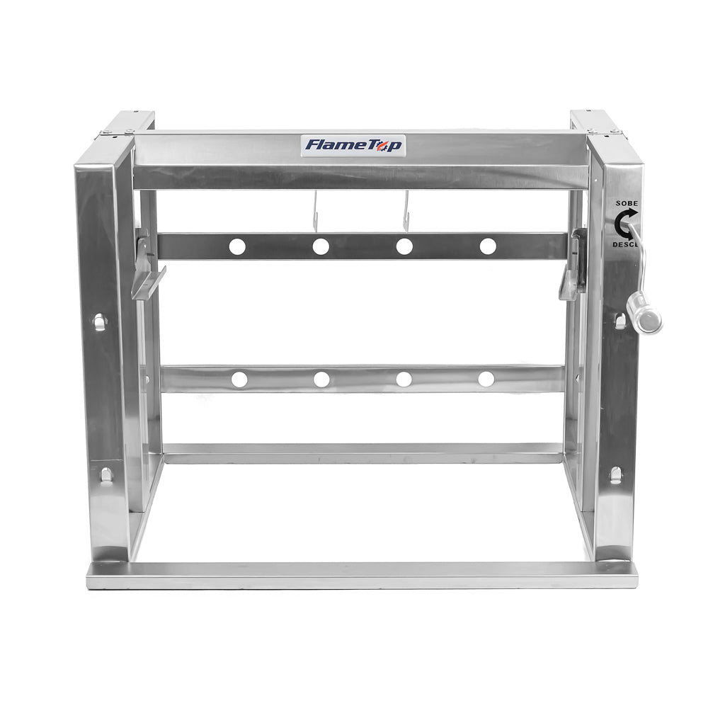 Churrasqueira Grill Elevatória 4 Espetos Com Grelha Auxiliar Inox