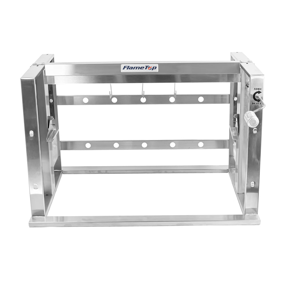 Churrasqueira Grill Elevatória 5 Espetos Com Grelha Auxiliar Inox