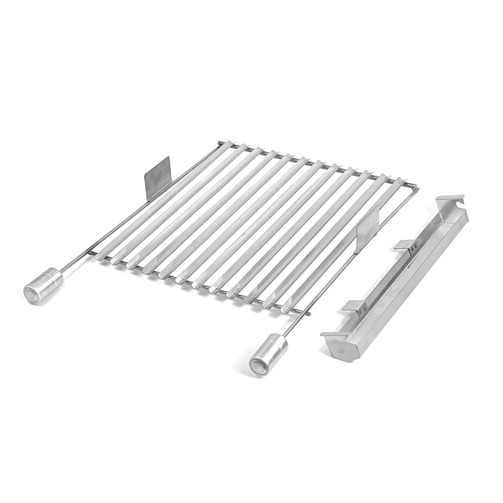 Churrasqueira Grill Elevatória 3 Espetos Com Grelha Auxiliar Inox