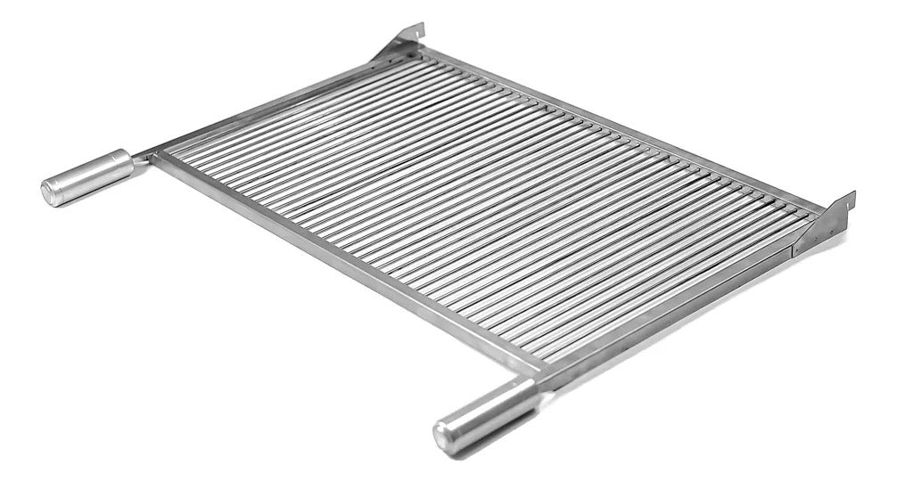Churrasqueira Inox Suporte Fundo Suspenso Flutuante 71,5x50