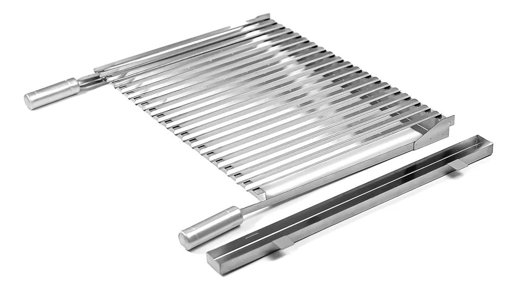 Churrasqueira Inox Suporte De Fundo Suspenso Flutuante 60x50