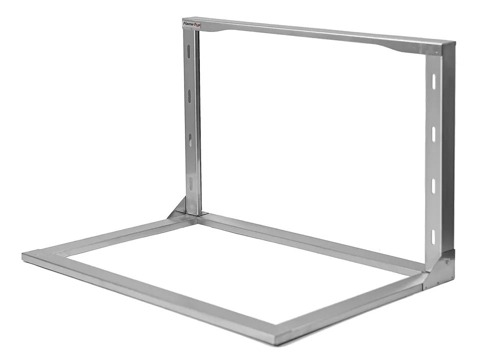Churrasqueira Inox Suporte Fundo Suspenso Flutuante 71,5x50
