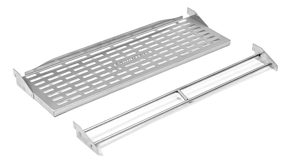 Churrasqueira Inox Suporte De Fundo Suspenso Flutuante 60x50