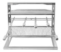 Churrasqueira Inox Suporte De Fundo Suspenso Flutuante 60x50